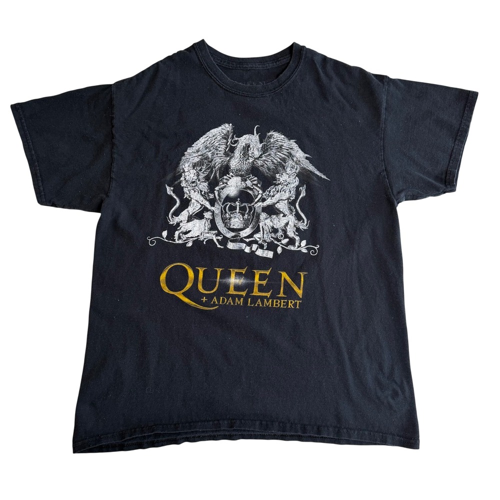 Queen Adam Lambert T Shirt Rhapsody Tour‎ 2019 Band Tee Rock Music Black Large